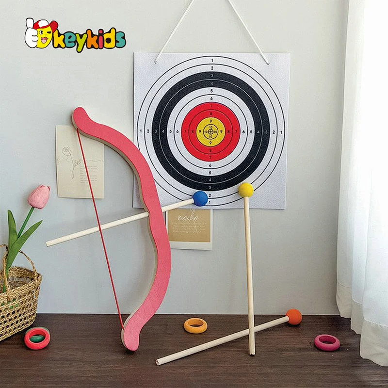Shooting Game Bow and Arrow Toy Wooden Archery Toy Set for Kids W01C014