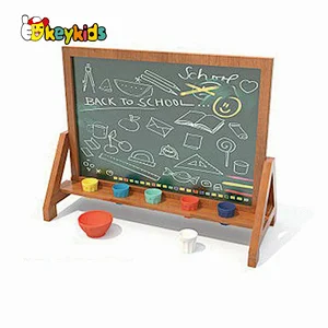 High quality kids double sided wooden large drawing board with stand W12B247