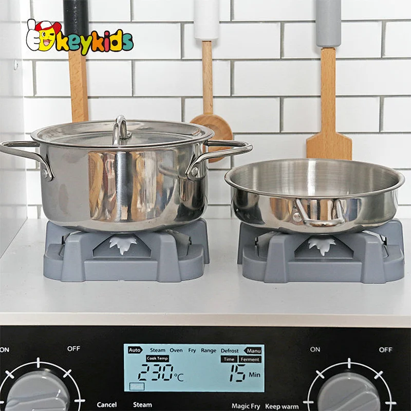 2023 New Upgrade stove kids wooden electronic kitchen toy with realistic washing machine W10C513F