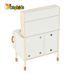 Kids Pretend Play Cooking Set Toys Wooden Play Kitchen With Light Sound W10C869