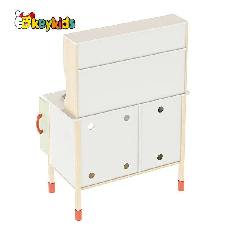 Kids Pretend Play Cooking Set Toys Wooden Play Kitchen With Light Sound W10C869