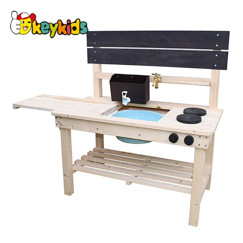 Custom Mud Kitchen Kids Outdoor Play Wooden Kitchen Toy for Children Pretend Role Play W10C777