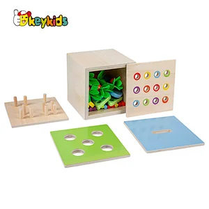 4 in 1 play kit intelligence object permanence box wooden montessori toys for Boys and Girls Age 3, 4, 56 years W12D451