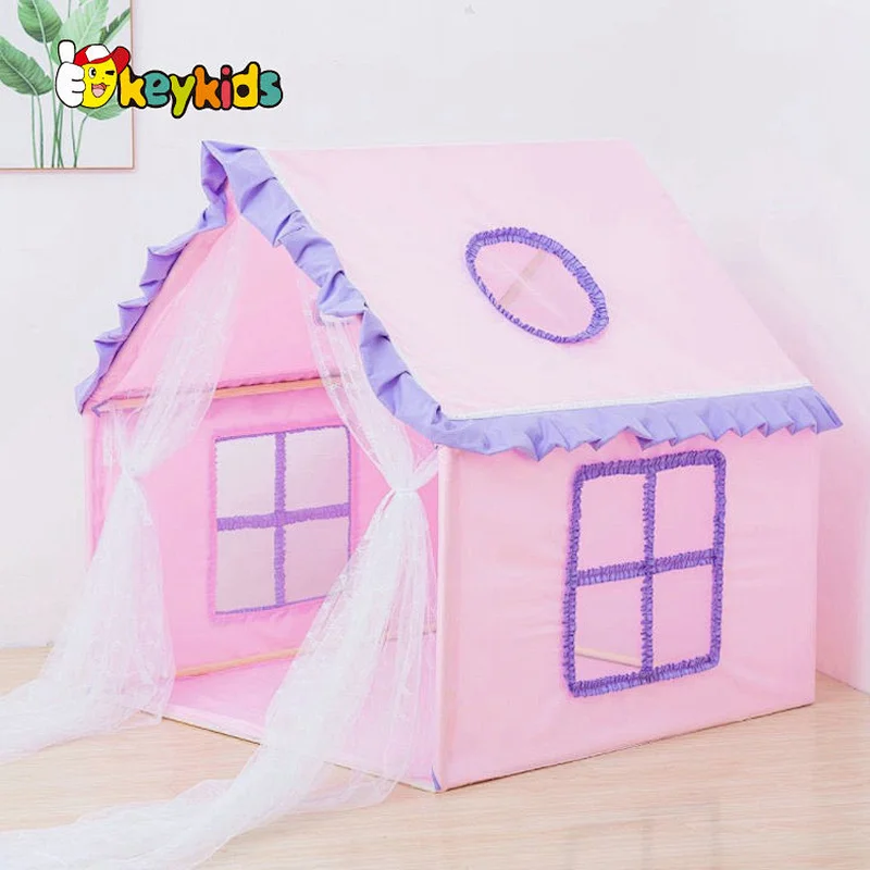 Luxurious Indoor Play House Tent Canvas Playhouse for Girls W08L116