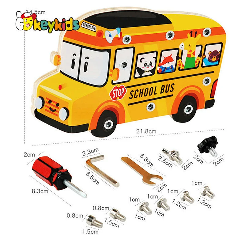 New educational learning screw wooden montessori tool board for kids W12D454