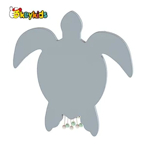 Educational Sensory Activity Toy Turtle Shaped Wooden Busy Board For Kids W12D494
