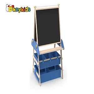 2-in-1 dry erase board and chalkboard wooden magnet drawing toy for kids W12B241
