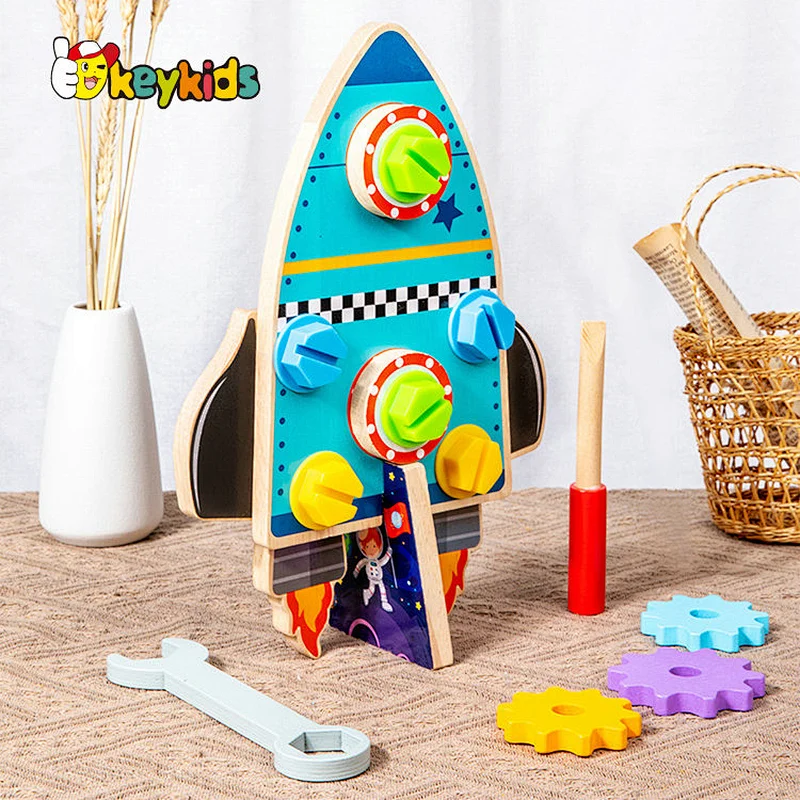 Montessori sensory learning activity tool wooden screwdriver toy for kids W03C052