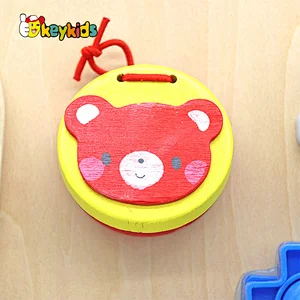 Early learning sensory unlock toys wooden montessori latch boards for children W12D249