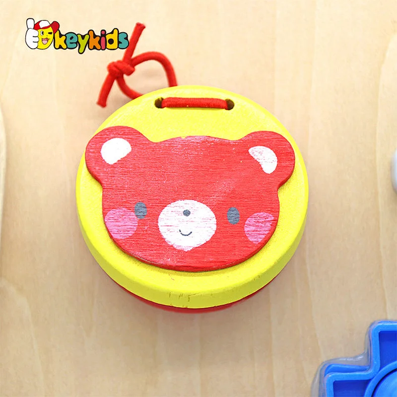 Early learning sensory unlock toys wooden montessori latch boards for children W12D249