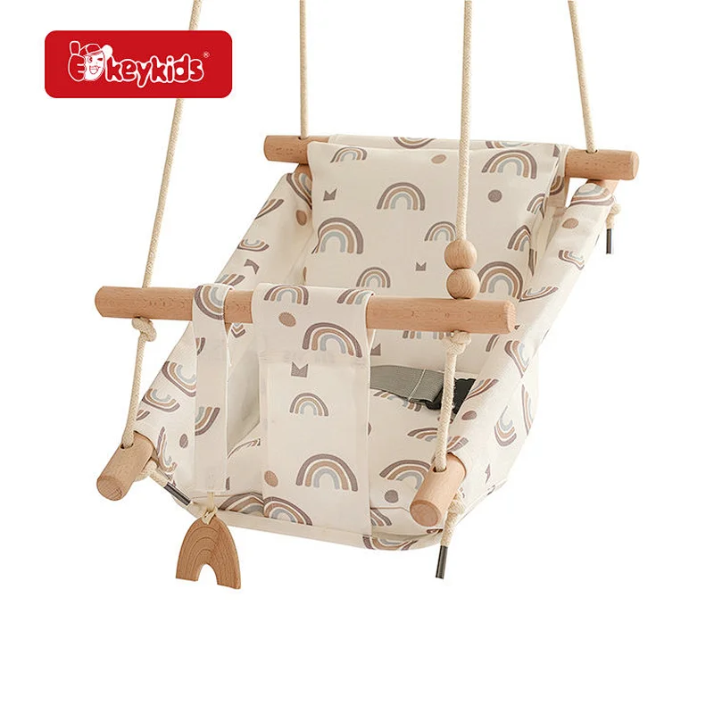 New Design Indoor Outdoor Nursery Canvas Hanging Swing Chair For Baby W01D267