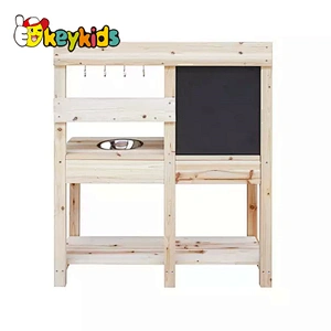 Top fashion outdoor play wooden mud kitchen toy for children W10C769