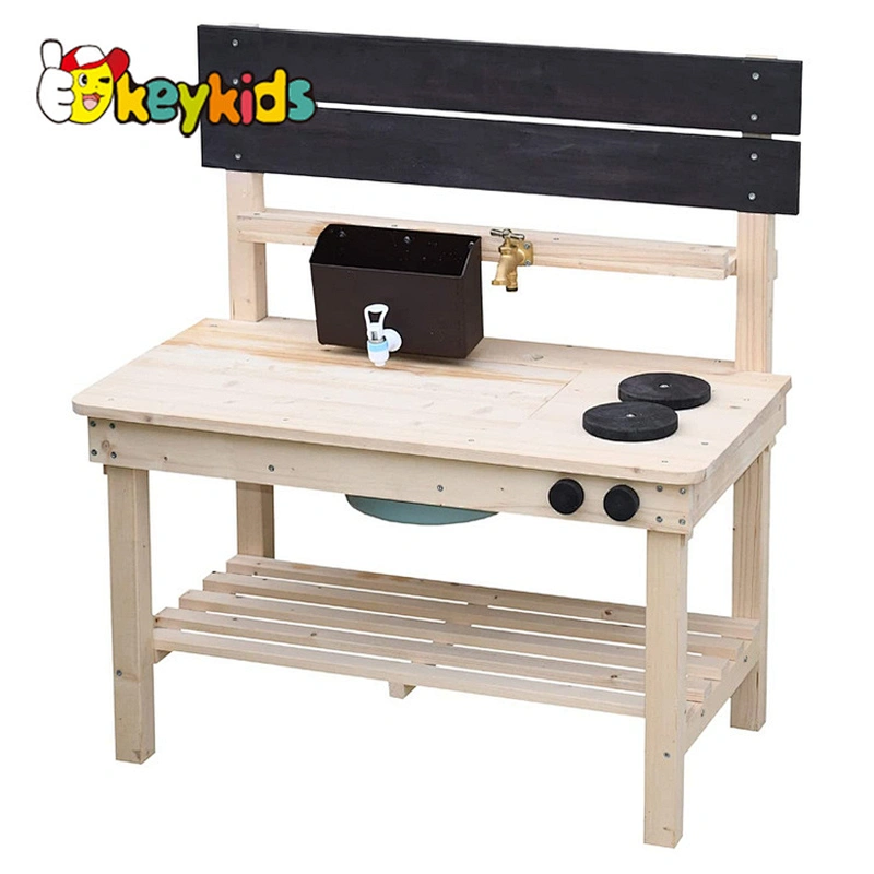 Custom Mud Kitchen Kids Outdoor Play Wooden Kitchen Toy for Children Pretend Role Play W10C777
