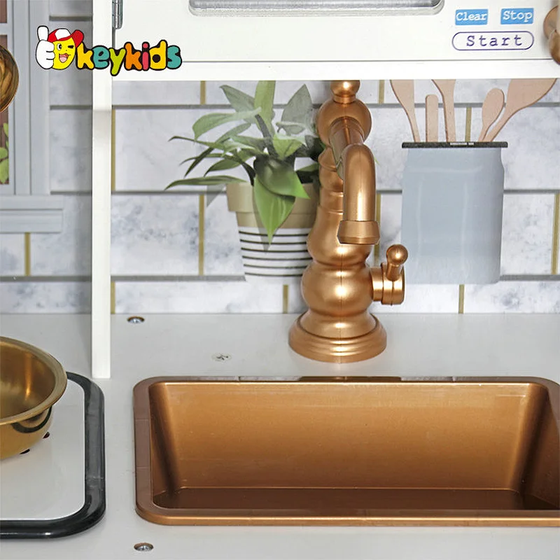 Simulation Role Playing Game Wooden Play Kitchen Set For Children W10C698B