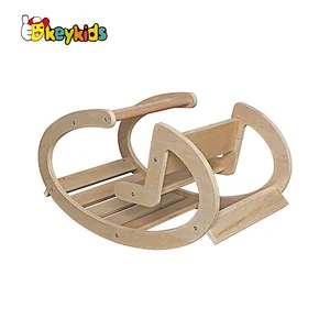Handmade children natural wood rocker chair for Balance W01F045