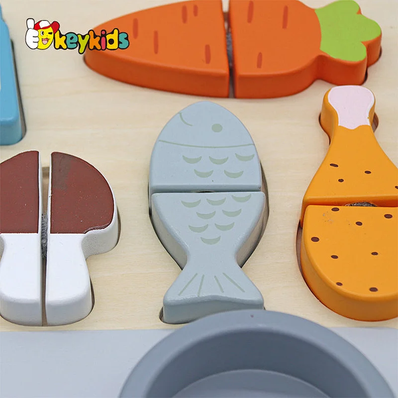 Newest 15PCS simulation food cutting stove top pretend play toys with board W10B465