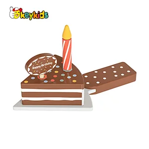 Hot Selling Pretend Play Food Model DIY Wooden Cutting Cake Toy For Kids W10D681