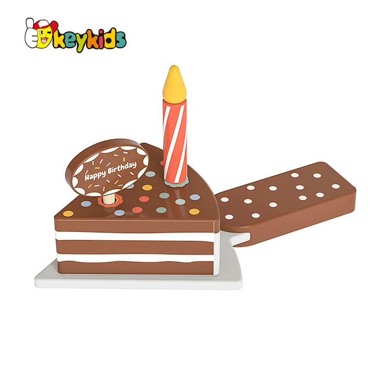 Hot Selling Pretend Play Food Model DIY Wooden Cutting Cake Toy For Kids W10D681
