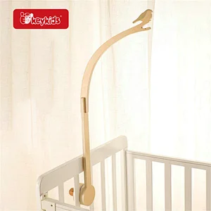 Eco-friendly Baby Mobile Frame Wooden Bird Bed Bell Holder For Bedroom W08K372