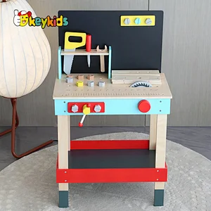 New simulated play kids wooden toy tool table set with tools W03D210