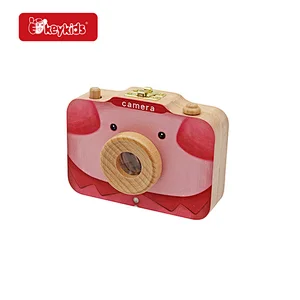 Baby Mike Tooth Keepsake Camera Shaped Wooden Teeth Storage Box For Gift W18A211