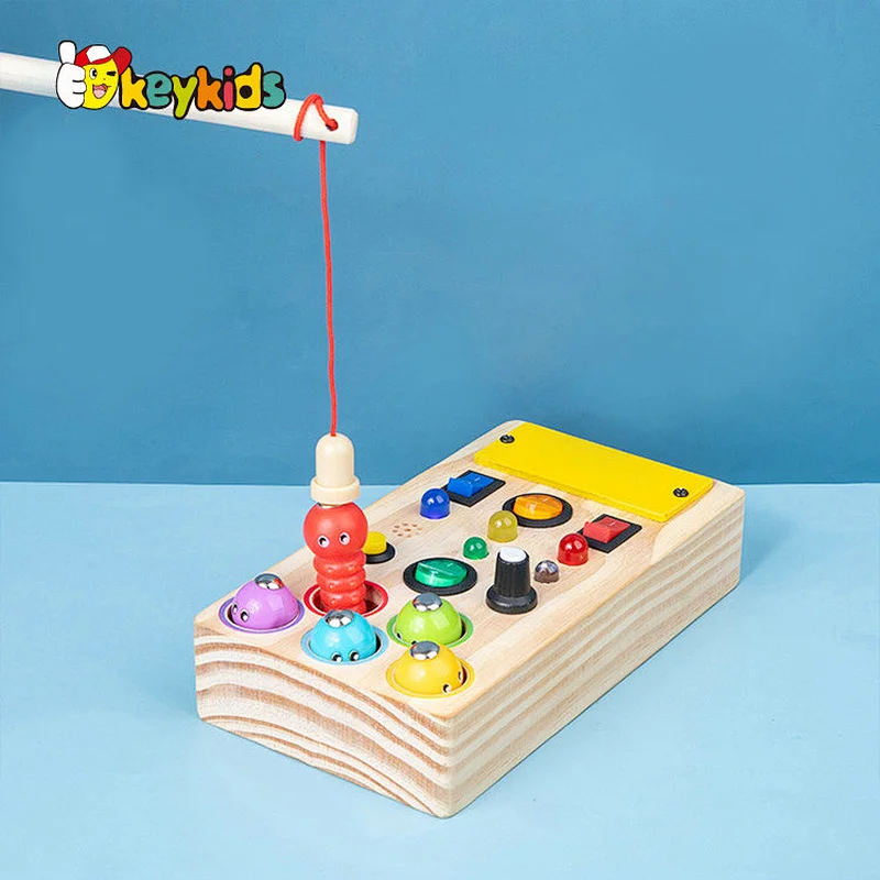 Educational learning sensory light up button switch board toy for kids W12D457