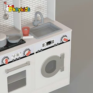 New Arrival Kids Wooden Toys Kitchen Play Set With Vacuum Cleaner W10C753