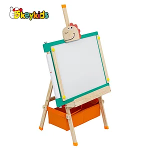 Kids art easel wooden erasable magnetic drawing board for children W12B239