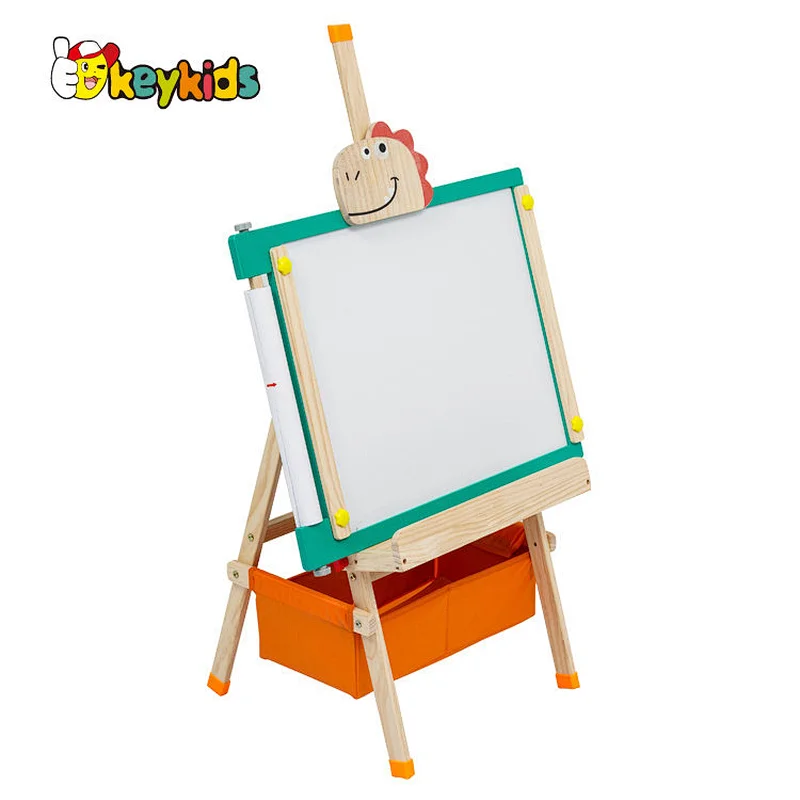 Kids art easel wooden erasable magnetic drawing board for children W12B239