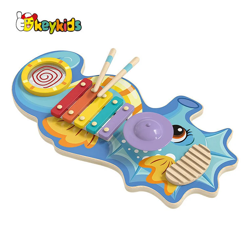 Customzie hippocampus wooden xylophone musical for children W07A228