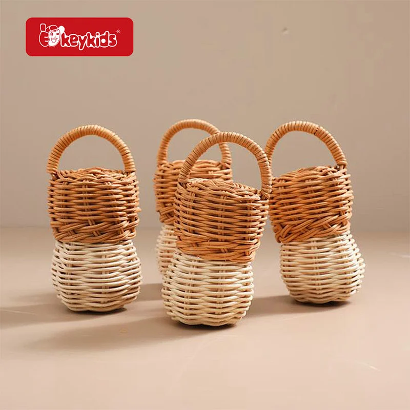 Early Educational Sensory Handmade Eco-friendly Rattan Rattle Toy For Baby W07I208