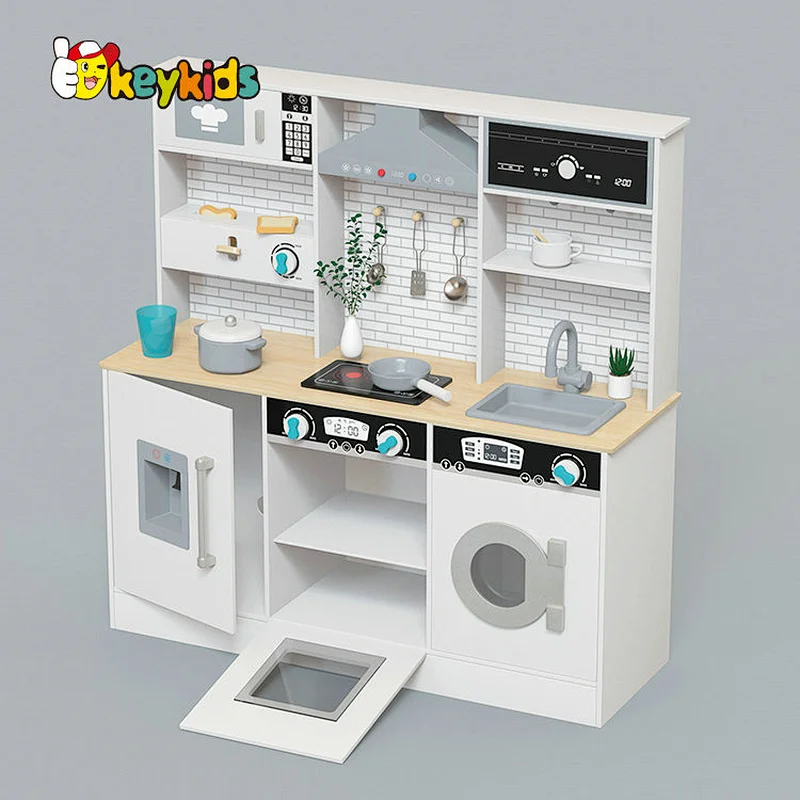 New Released Cooking Pretend Play Wooden Kitchen Set Toy For Kids W10C751