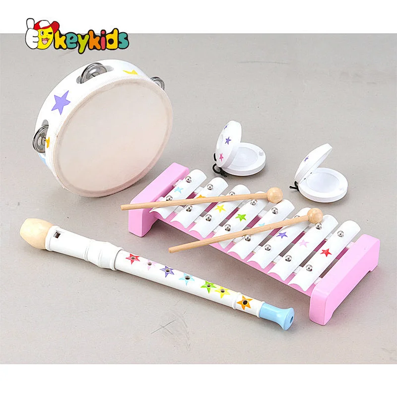 New arrived kids preschool educational wooden percussion musical toys with Xylophone W07A217
