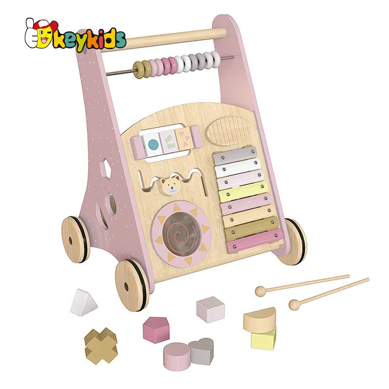High Quality Educational Wooden Busy Board Activity Walker For Kids W08J0001G