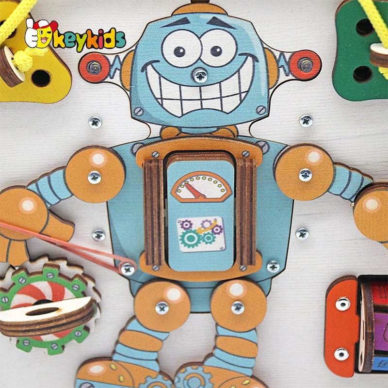 Early learning educational wooden activity busy board house toys for kids W12D437