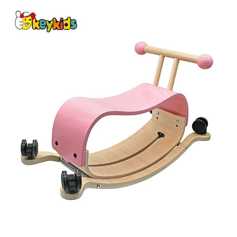 Mini flip 4-in-1 kids ride on wooden walker and rocker toy W16D156