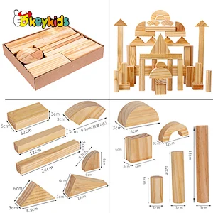 wholesale custom educational construction natural wooden blocks for kids W13A283