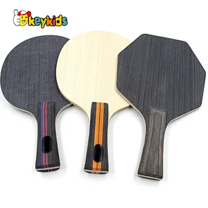 Outdoor or indoor playing fitness single wooden tennis paddle with customize W01C010