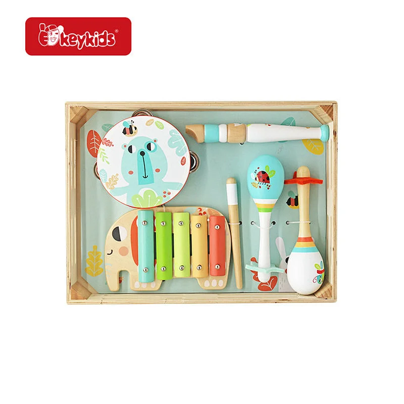 Hot Sale Educational Toy 4 Pcs Wooden Musical Instruments Set For Kids W07A231