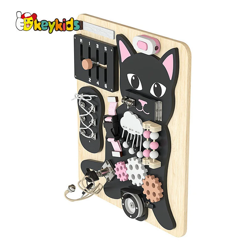 Customize Montessori toys wooden light switch busy board for Kids W12D441