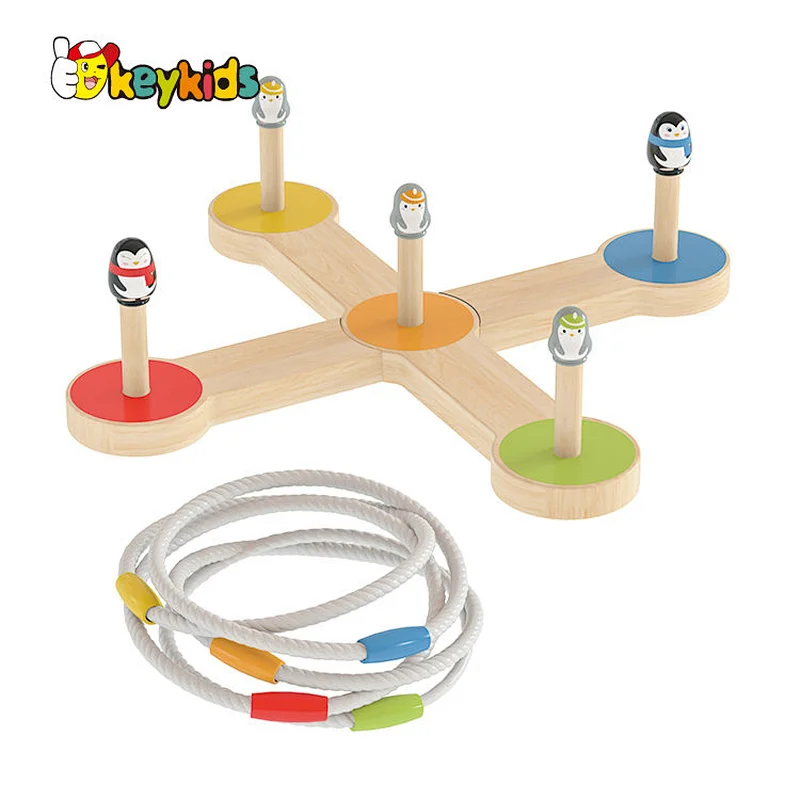 Wholesale Outdoor Throwing Toy Wooden Ring Toss Game For Children W01A477