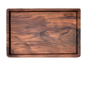 Uweld Kitchens Large Walnut Wood Cutting Board Juice Groove Black Walnut Cutting Board  Butcher Block 16*12