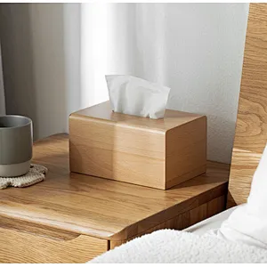 Uweld Kitchens Natural Solid Wood Napkin Holder Gift Box Treasure Chest   Beech Wood Black walnut