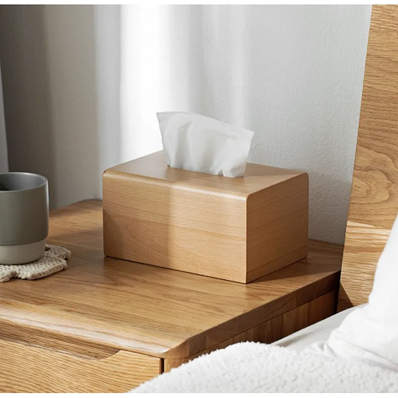 Uweld Kitchens Natural Solid Wood Napkin Holder Gift Box Treasure Chest   Beech Wood Black walnut