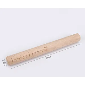 Uweld Kitchens Natural Solid Wood Rolling Pin  Beech Wood Black walnut