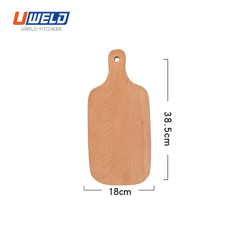 Uweld Kitchens Natural Solid Wood Pizza Serving Plate Steak Board Pizza Board Cutting Board Beech Wood Black walnut