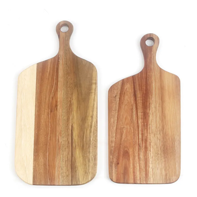 Uweld Kitchens Natural Solid Acacia Wood Wooden Steak Board Cheese Cutting Board Pizza Serving Board Beech Wood