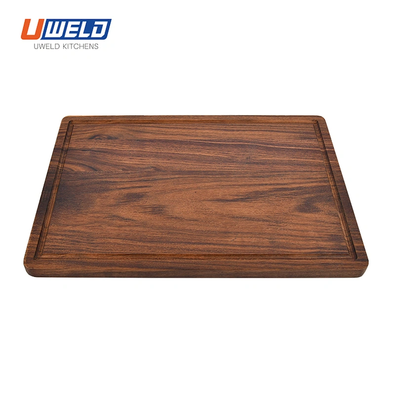 Uweld Kitchens Customized Large Chopping Board Walnut Wood Personalized Cutting Board Juice Groove  Carving Board  16*12