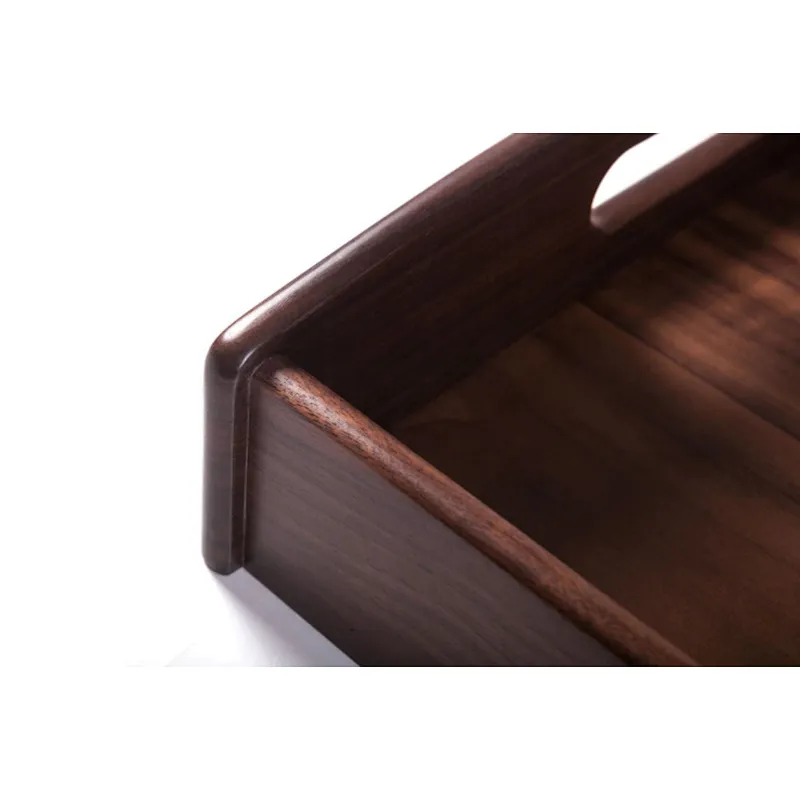 Uweld Kitchens Natural Solid Wood Pizza Serving Plate Wood Serving Trays Black Walnut Serving Plates