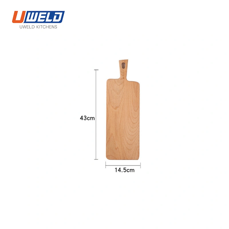 Uweld Kitchens Natural Solid Wood Serving Plate Steak Board Pizza Board Cutting Board  Butcher Block  Beech